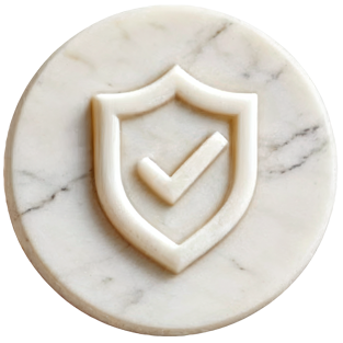Icon i marmor - checkmark