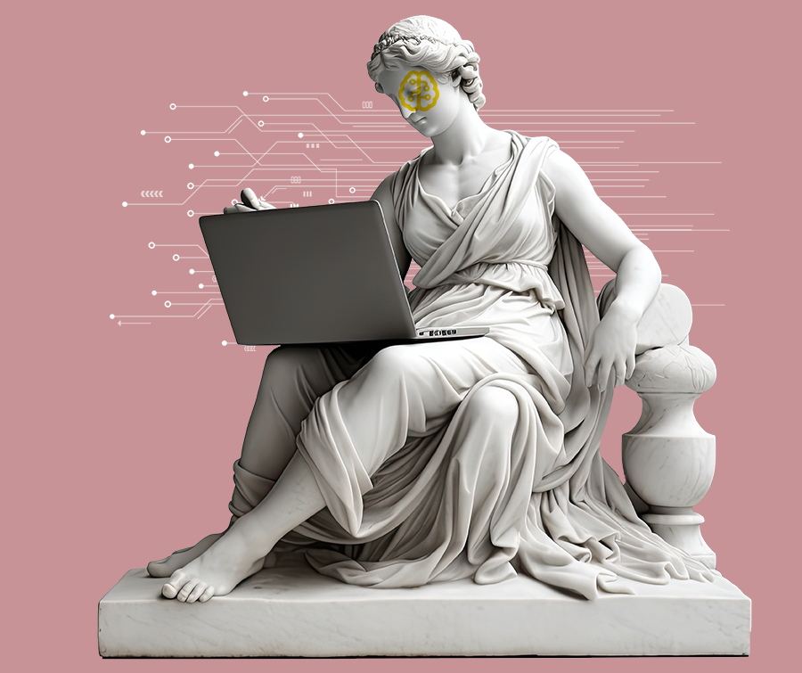 Image - 900 x 755 Statue med Laptop-1